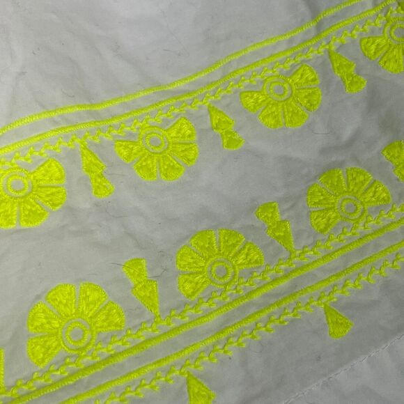 Crewcuts Girls Skirt White Green Embroidered Pattern Drawstring Size 14 - Picture 2 of 8